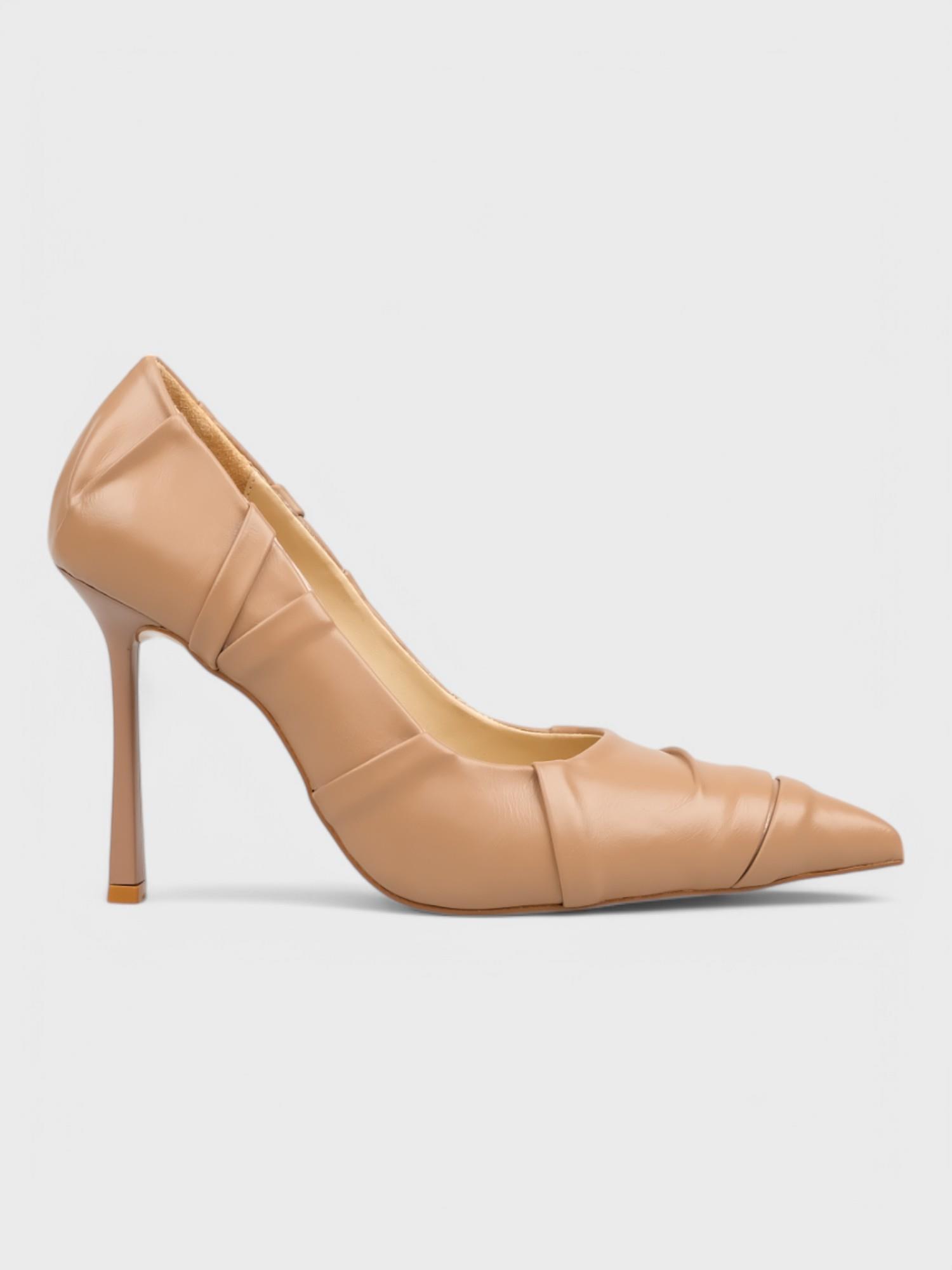 Kadın Kapalı Topuklu - Yazlık (574 01025) - Vizon Kırışık