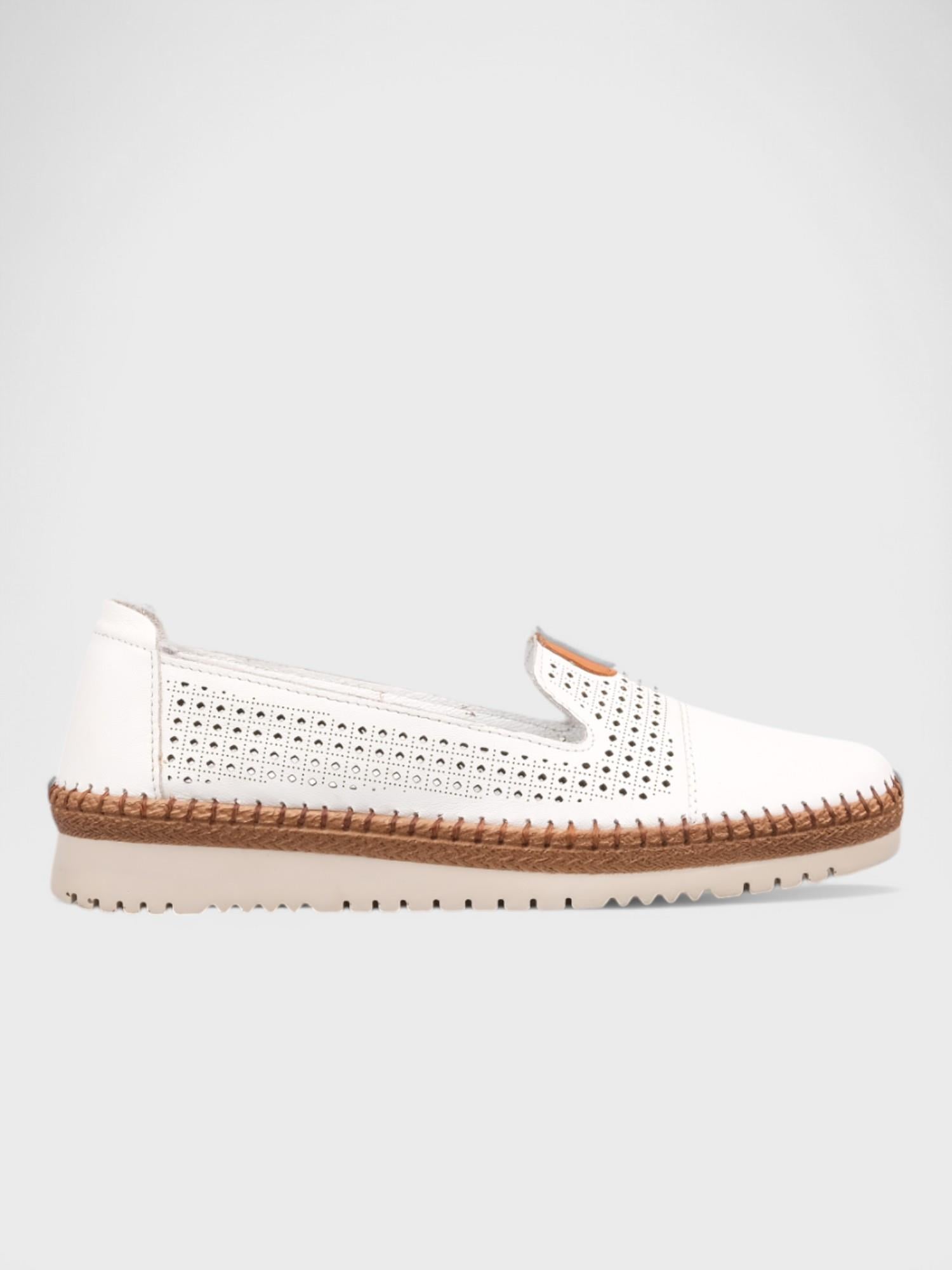Kadın Loafer - Yazlık (575 500-1) - Beyaz