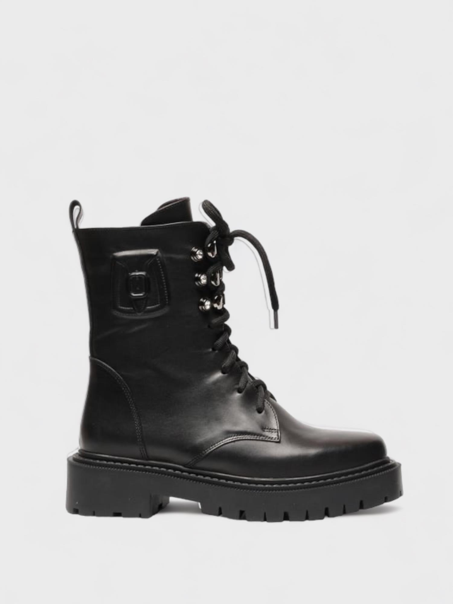 Kadın Siyah Deri Postal Bot