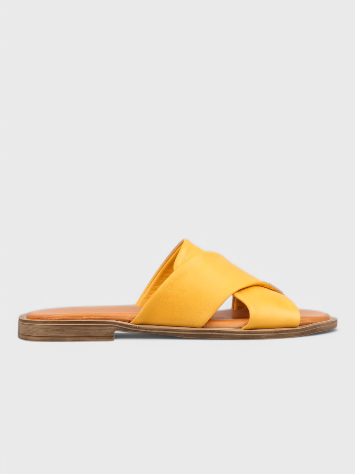 Kadın Topuklu Sandalet - Yazlık (575 275) - Sarı