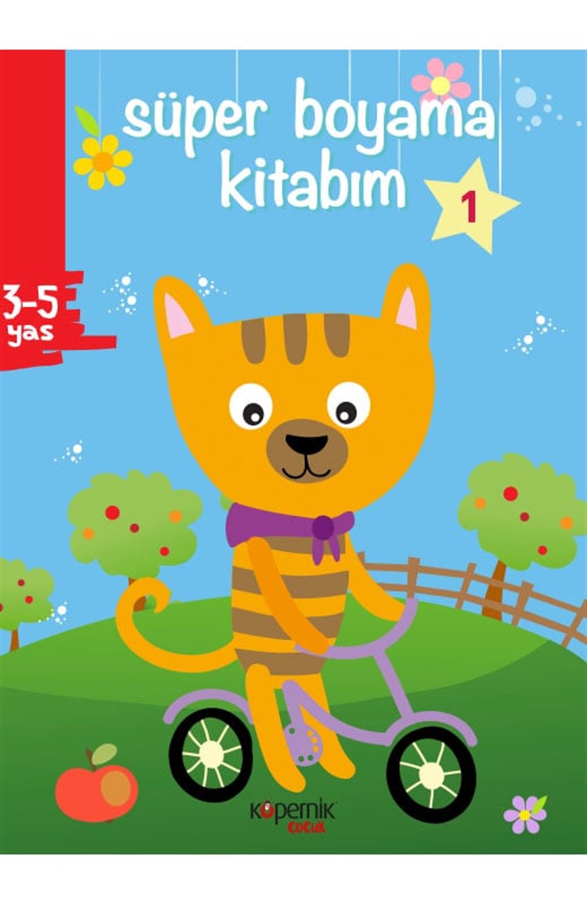Süper Boyama Kitabım 3-5 Yaş ve Kedi ve 1