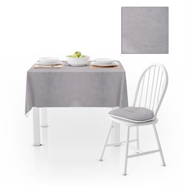 Açık Gri Düz Renk Petek Dokuma Masa Örtüsü 140x260