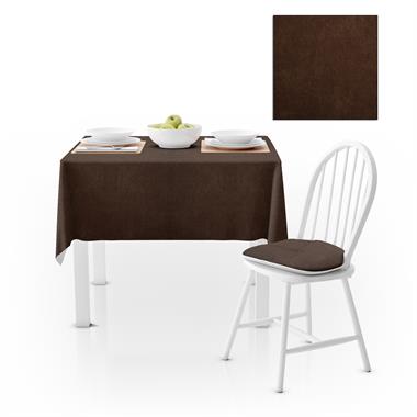 Açık Kahve Düz Renk Petek Dokuma Masa Örtüsü 140x220