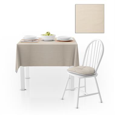 Açık Krem Düz Renk Petek Dokuma Masa Örtüsü 140x180