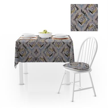 Baklava Dilimi Desenli Vizon Hardal Dijital Baskılı Petek Dokuma Masa Örtüsü 140x260