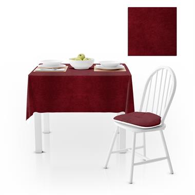 Bordo Düz Renk Petek Dokuma Masa Örtüsü 140x260