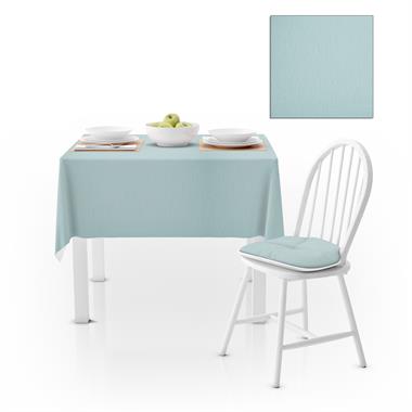 Buz Mavisi Kadife Dokulu Masa Örtüsü 120x180