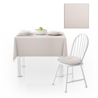 Ekru Kadife Dokulu Masa Örtüsü 120x180