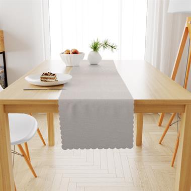 Ekru Kadife Dokulu Runner 40x180