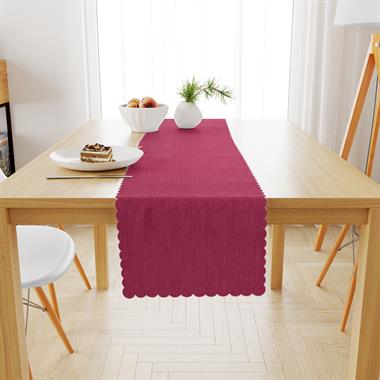 Fuşya Kadife Dokulu Runner 40x180