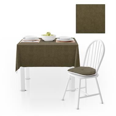 Haki Düz Renk Petek Dokuma Masa Örtüsü 140x260