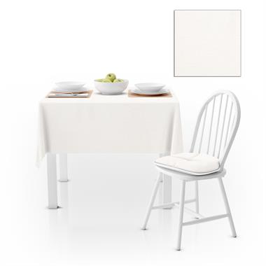 Kırık Beyaz Kadife Dokulu Masa Örtüsü 180x260 