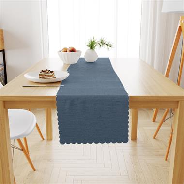 Kot Mavisi Kadife Dokulu Runner 40x180