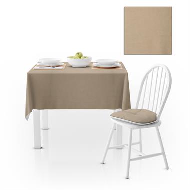 Krem Düz Renk Petek Dokuma Masa Örtüsü 140x140