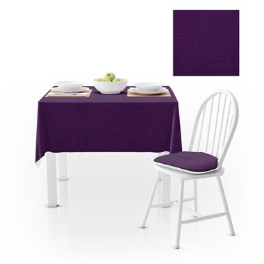 Mor Kadife Dokulu Masa Örtüsü 180x260 