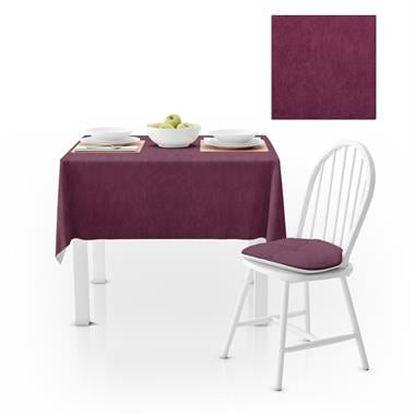 Mürdüm Düz Renk Petek Dokuma Masa Örtüsü 120x140