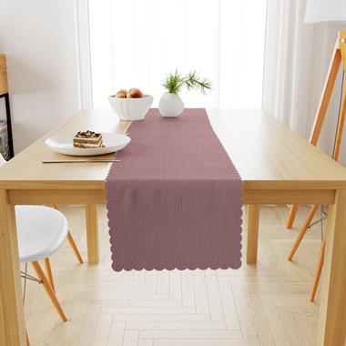 Pembe Kadife Dokulu Runner 40x180
