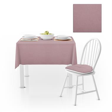 Pudra Pembe Düz Renk Petek Dokuma Masa Örtüsü 140x260
