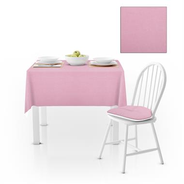 Şeker Pembe Düz Renk Petek Dokuma Masa Örtüsü 140x260