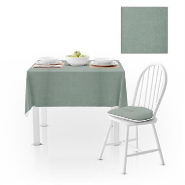 Su Yeşili Düz Renk Petek Dokuma Masa Örtüsü 140x220