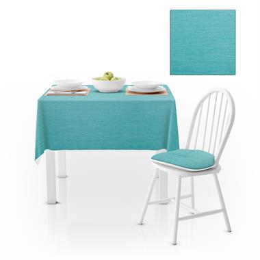 Turkuaz Kadife Dokulu Masa Örtüsü 180x260 