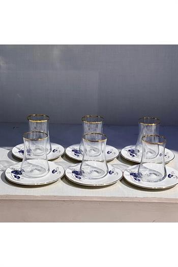 Aryıldız Evaliza Nostalji Kelebek 6lı Çay Seti