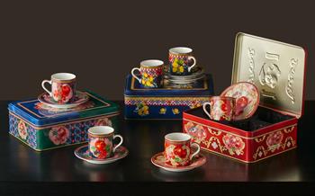 Chiara Alessi Capri Mavi Porselen Kahve Fincan Seti 120 Ml