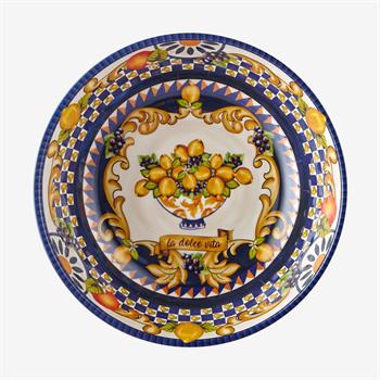 Chiara Alessi Capri Mavi Vazo Desenli Kase 20cm