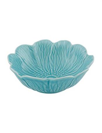 Flora Çiçek Formlu Mavi Kase 17 cm