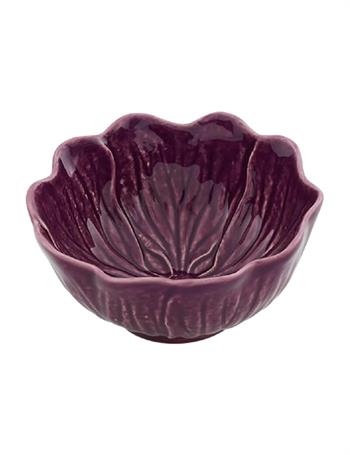 Flora Çiçek Formlu Mor Kase 17 cm