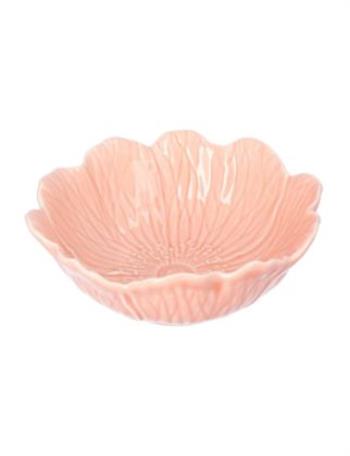 Flora Çiçek Formlu Pembe Kase 12 cm
