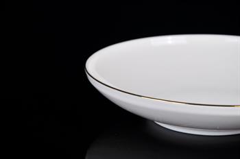 HAZEL YEMEK TABAK 21 CM GERÇEK KREM- ALTIN