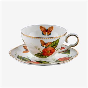 Laura Turuncu 2li Türk Kahvesi Fincan Seti