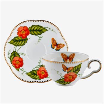 Laura Turuncu 2li Türk Kahvesi Fincan Seti