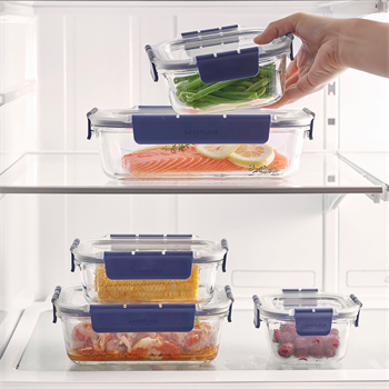 LocknLock Top Class Fırın Saklama Kabı Dörtgen 630mL Mavi