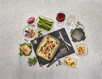 LocknLock Euro Gri Kapak Saklama ve Fırın Kabı 1.6L