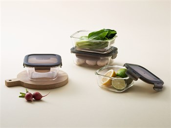 LocknLock Euro Gri Kapak Saklama ve Fırın Kabı 740mL