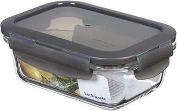 LocknLock Euro Gri Kapak Saklama ve Fırın Kabı 380mL