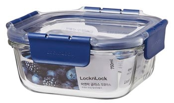 LocknLock Top Class Fırın Saklama Kabı Kare 750mL Mavi