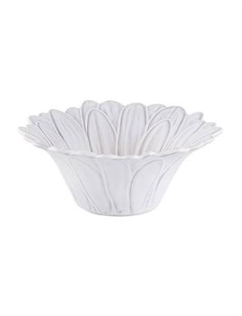 Maria Flor Çiçekli Beyaz Kase 15,5 cm