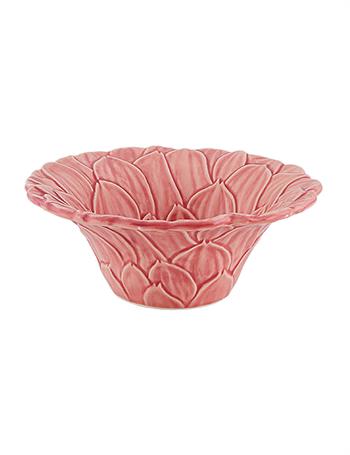 Maria Flor Çiçekli Pembe Kase 16 cm
