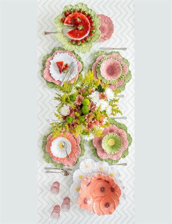 Maria Flor Çiçekli Turuncu Kase 15,5 cm