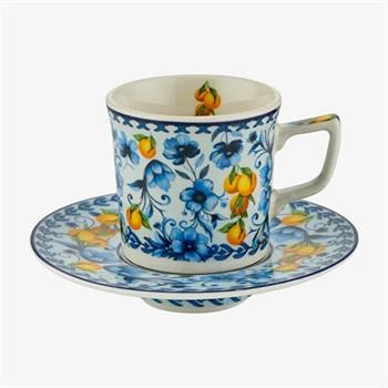 Mavi Porselen Kahve Fincanı 120 Ml Arancia