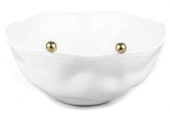 Mikasa MoorMikasa Moor Beyaz Gold Toplu Büyük Por Kase 23X10Cm | Karabaş Home
