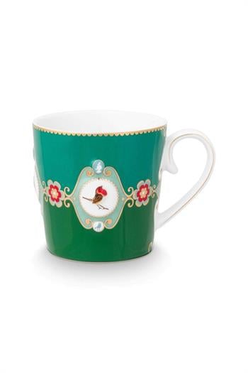 Pip Studio Love Birds Yeşil Renkli Madalyon Desenli Mug 250ml