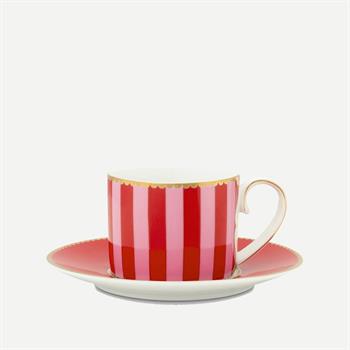 Pip Studio Love Birds Kırmızı Pembe Porselen Kahve Fincanı 125ml