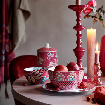 Pip Studio Flower Festival Kırmızı Porselen Kase 15cm