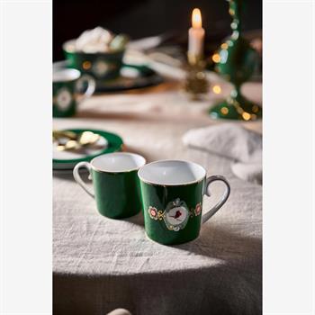 Pip Studio Love Birds Koyu Yeşil Madalyon Desenli Mug 250 ml