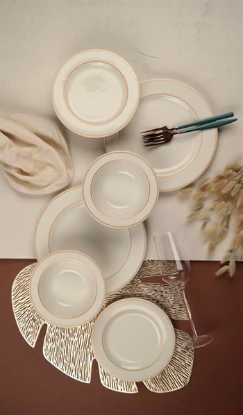 Porser Altın File Yemek Takımı 6 Kişilik 18 Parça