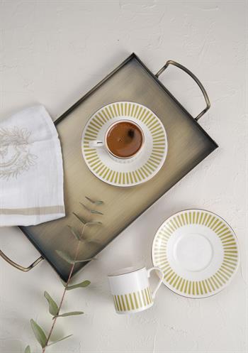 Porser Alya Açık Yeşil Kahve Fincan Takımı 2 Kişilik 4 Parça